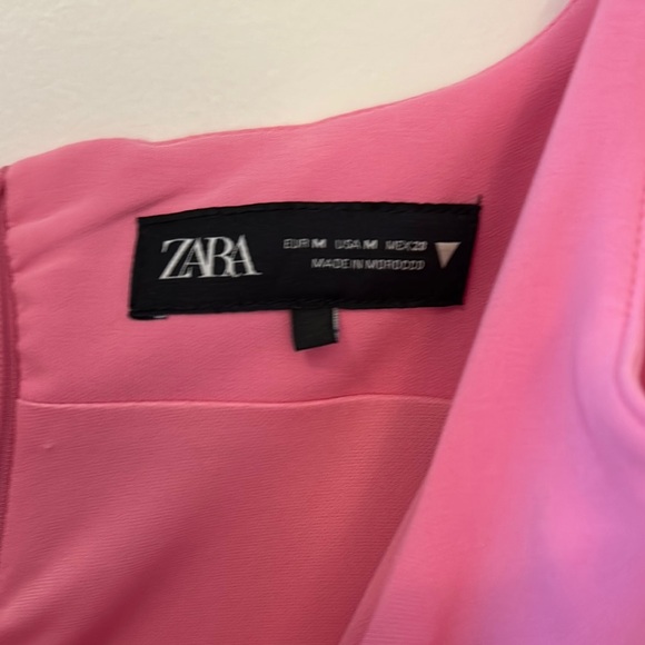 Zara Pink Sheath Dress Sleeveless Scoop Neck Midi - Picture 2 of 2